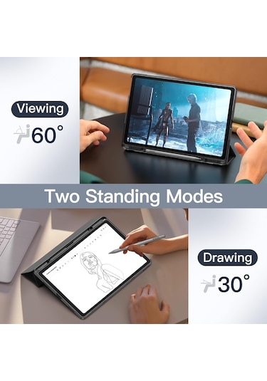Lenovo Uyumlu Tab P12 12.7 İnç Kılıf Akıllı Smart Uyku Modlu Stand Slim