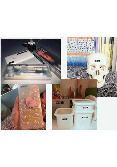 Ximistore9 Mor Mini Etiket Yazıcı - 9mm 2 Adet Band Siyah + Rastgele Renk - Plastik - El Defteri Dekorasyonu