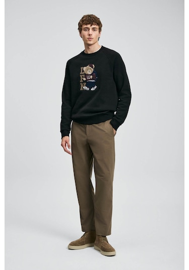Lufian Storm Siyah Erkek Sweatshirt 112030172 Siyah