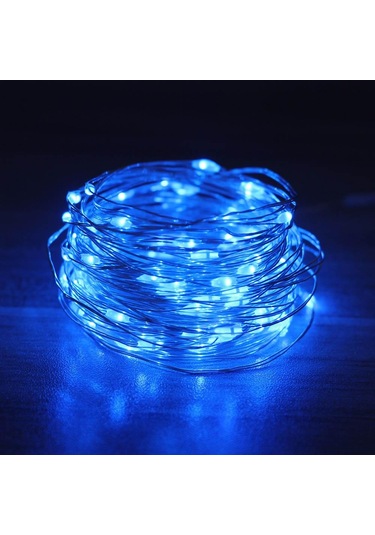 Mavi Uzaktan Kumandalı Led Peri Işıkları 5m / 10m / 20m Flaş Peri Çelenk 8 Mod Su Geçirmez Dize Işık Noel Düğün Tatil Dekorasyon Vb İçin 5 Metre Mavi