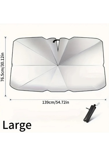 Chuangyinshop 1 Adet Suv Mpv İçin Katlanır Titanyum Alaşımlı Oto Güneşlik Dayanıklı Yalıtımlı