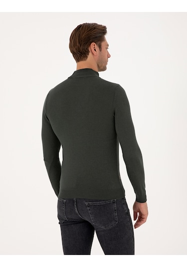 Pierre Cardin Erkek Koyu Haki Kazak /triko 50314176-vr111 Koyu Haki