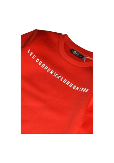 Lee Cooper Steward Erkek Çocuk Sweatshırt Kırmızı-16985 - Kırmızı