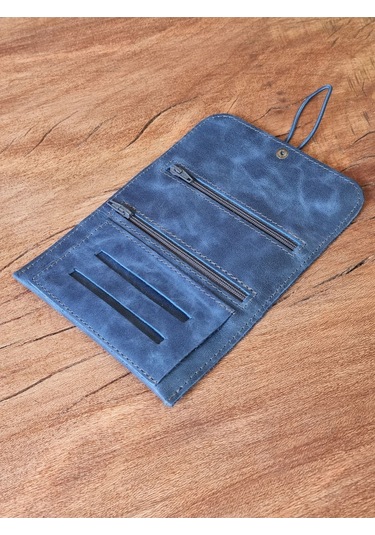 Tütün Kesesi Cüzdan Tütünlük Gerçek Deri Açık Boyut: 13cm 19cm Kapalı Boyut: 7cm 13cm