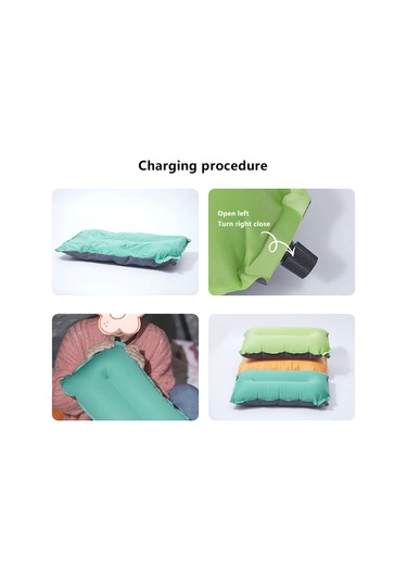 Şişme Sünger Yastık Kamp Seyahat Yastık Kumaş + Tpu Kafa Dayanağı Yastık 001