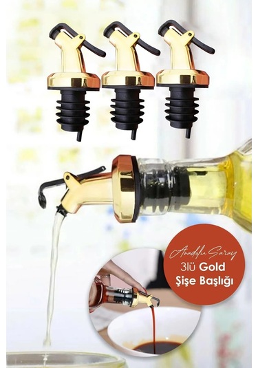Yağdanlık Şişe Ucu Tıpa Yağlık Sirkelik Sosluk Şişe Başlığı Damlatmaz 3 Adet