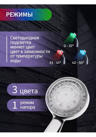 Zeın Aydınlatmalı Duş Başlığı 99888983 Krom