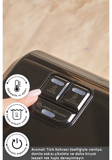 Karaca Hatır Hüp Düet 10 Fincan Kapasiteli Bol Köpüklü Aromalı, Közde ve Türk Kahve Makinesi