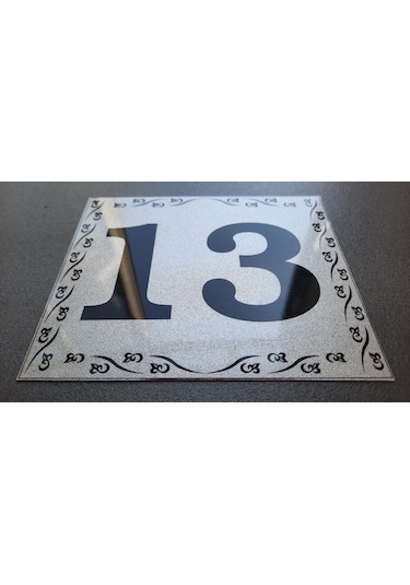 Kapı Numarası 10x12 cm Kendinden Yapışkanlı No:13