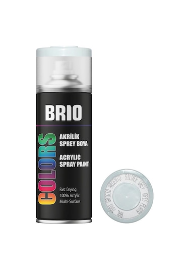 Brio Sprey Boya Akrilik Gümüş Gri B7001 400 ML