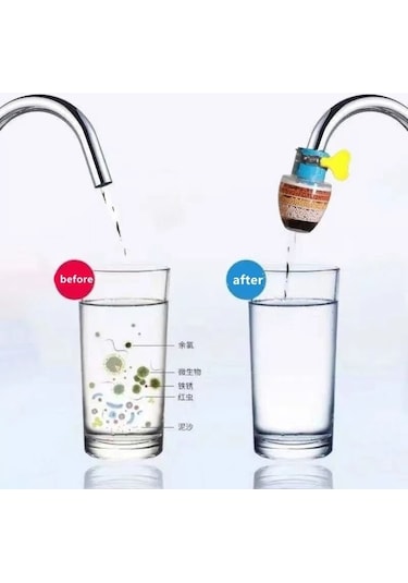 5 Kat Arıtma Musluk Başlığı Filtresi Su Tasarrufu Mutfak Bataryas