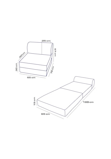 Magic Tek Kişilik Katlanır Yataklı Koltuk Bej