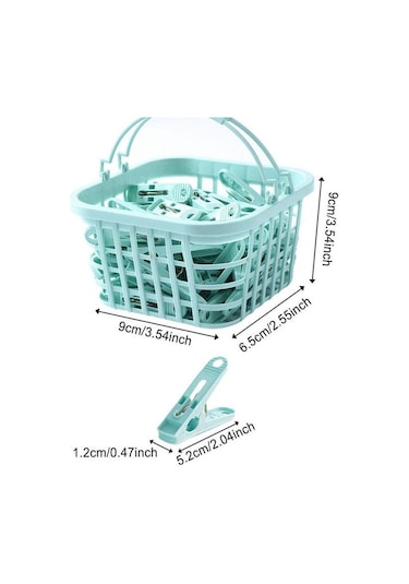 Mavi-giysi Mandalları Çamaşırlar İçin 30pcs Rüzgar Geçirmez Ev Çamaşır Pimleri Sepetli Klipler Çamaşır İpi Mandalları İç Giyim Sutyen Şapka Çantaları
