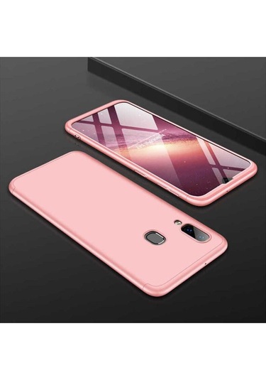 Samsung Uyumlu Galaxy A10s Kılıf Zore Ays Kapak Rose Gold