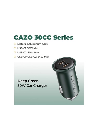 Voltme 30w Pd Usb C Araç Şarj Cihazı - İphone Uyumlu 15 Pro Max/Samsung Uyumlu S24 İçin Hızlı Şarj Rsa Chınadistribütör Garantili