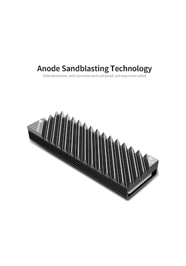 Reedark M.2 2280 Ssd Passif Soğutucu - Tam Alüminyum Radyatör, Anotasyonlu, Araçsız Kurulum, Gri