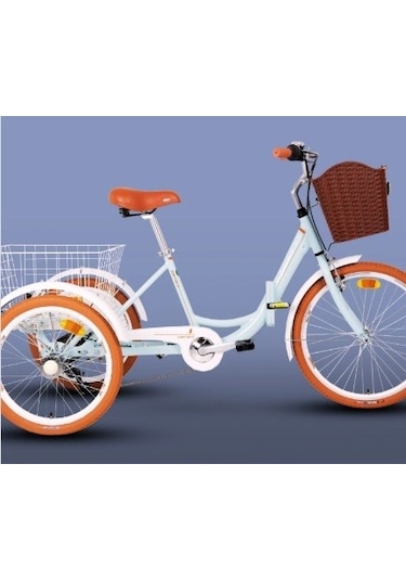 Carraro Caravan Katlanır 2025 Model Şehir Bisikleti 24 Jant 6 Vites Altın Beyaz Siyah Kahverengi