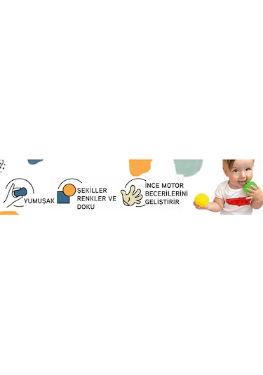 Hugamama Sensory Duyusal Bebek Topları: 6'lı Set