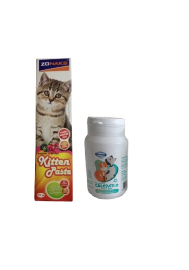 Zonaks Yavru Kediler İçin Vitamin & Aminoasit İçerikli Pasta 100 Gr Ve Calcivit