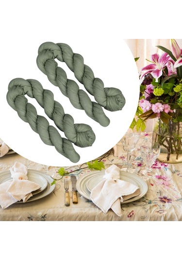 Homyl 2x Şifon Masa Örtüsü Parti Malzemeleri Düğün Gelin Duşu Yeşil