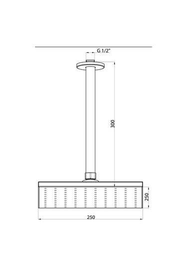 Gpd Ankastre Duş Başlığı Tavandan 250X250 Ads15 Diğer