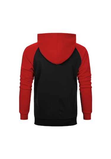 The Beatles Meet The Beatles Kırmızı Renk Reglan Kol Kapşonlu Sweatshirt Kırmızı