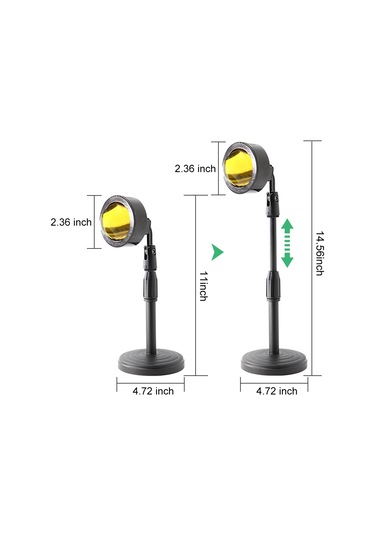 Hfambition Modern Güneş Işığı Projeksiyon Lambası - 90 Açı Ayarlı, Usb Güçlü, Taşınabilir Dekoratif Aydınlatma