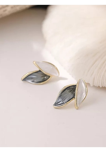 Kadın Küpe Mineli Küçük Yaprak Küpe 001