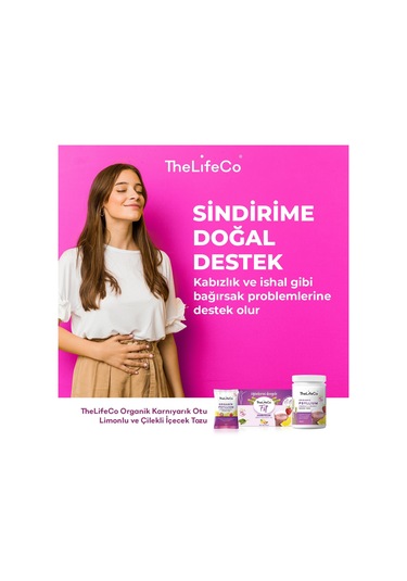 Thelifeco Organik Karnıyarık Otu Limonlu ve Çilekli İçecek Tozu 7 x 6 G