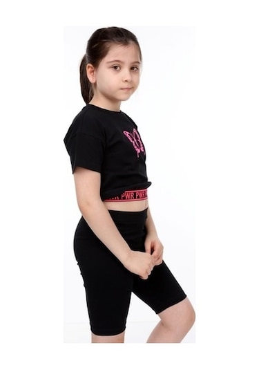 Neslice Kız Çocuk Kelebek Baskılı T-Shirt