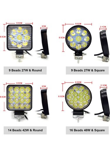 Shineyee Mini 14 Pırlakk 42w Dairesel Araç Led Çalışma Lambası - 10-35v Dc Diğer