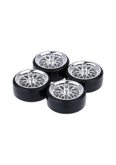 1/10 Rc Araba İçin 4 Adet Gümüş Dayanıklı Sürüş Lastiği - Traxxas Hsp Tamiya Uyumlu