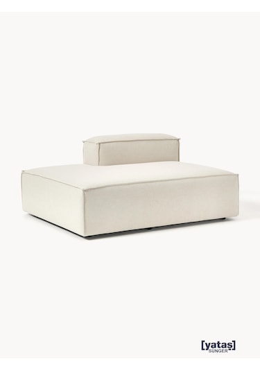 Most Mollis Sol Pro Köşe Modül 01 Kırık Beyaz Keten Kumaş Yumuşak