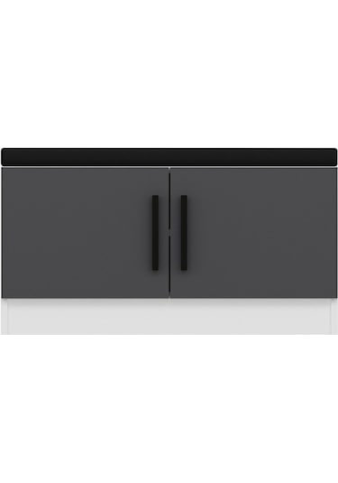 Minar Kale Ayakkabılık Minderli Beyaz Antrasit