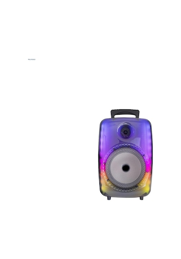 1802 Kablolu Mikrofonlu Rgb Ledli Taşınabilir Bluetooth Hoparlör Parti Speaker