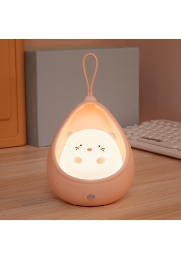Sones Tl15 Karikatür Vücut Algılama Komidin Usb Şarjlı Gece Lambası Çok Renkli