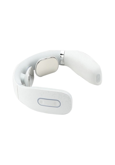 Teltree Beyaz Akıllı Boyun Masaj Aleti: 5 Mod, 16 Seviye, Isıtmalı, Taşınabilir Rahatlık Beyaz