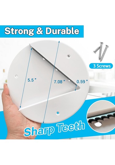 Wezone Dolap Altı Monte Edilebilir Metal Açıcı - Boşluk Tasarrufu, Kolay Şişe Açma, Dayanıklı, Evde Kullanım Beyaz