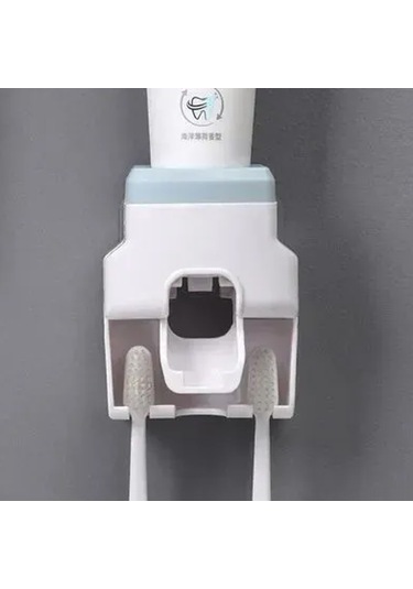 Singree Otomatik Macun Sıkıcı İle Fırça Tutucu - Sağlıklı, Pratik Ve Çevre Dost Banyo Aksesuarı Mavi