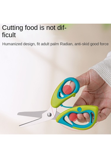 Konesam Açık Yeşil Bebek Besin Makası - Çelik, Multifonksiyonel Sebze Et Kesici, Ev Ve Taşınabilir Anne Bebek Gereci