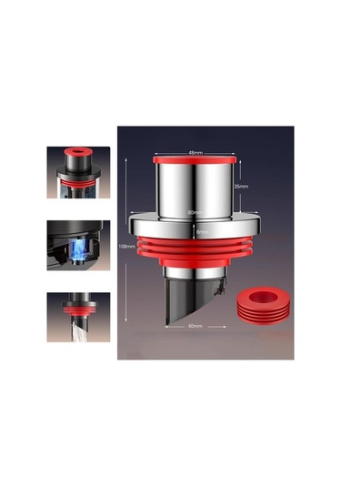 Bosphorusboutique02 High Quality Suntek Tahliye Borusu Sızdırmazlık Tapası Hortumu Contası Gümüş Gümüş