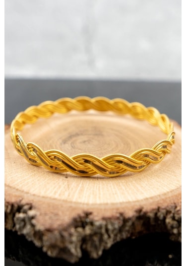 22 Ayar İşçiliksiz İnci Burma Bilezik 20 Gr