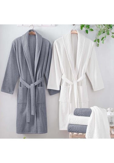 Schafer Home Pera Banyo Seti 6 Parça-gri/ekru Gri - Beyaz