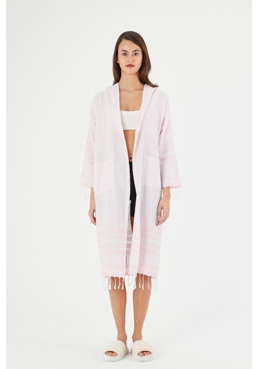 Mulberry Katya Peştemal Bornoz Banyo Ve Plaj Elbisesi Pembe