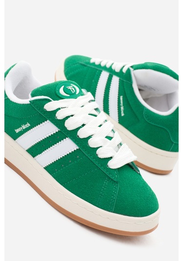 Tonny Black Kadın Yeşil Termo Taban Yanı Şeritli Bağcıklı Spor Ayakkabı Tbzer005 147 Yeşil