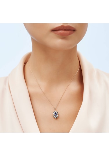 Altınbaş Elmas Safir Kolye N11.330