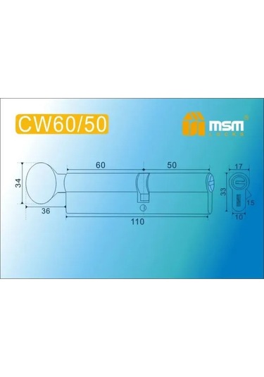 Msm Locks Cw 110 Mm 60v/50 Sn Kilit Dili, Döner Anahtar 263790309