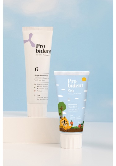 Probident Kids Üzüm Çekirdeği + Kids Şeftali Diş Macunu 2 x 75 ML