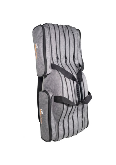 Wolfish 3 Gözlü 140 Cm Olta Çantası Gri 4 Cepli