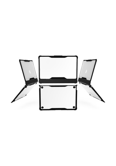 Macbook Uyumlu Air Kılıf Darbe Emici Outdoorhf Touchıd'li A1932 İle Uyumlu 2018/2019 Siyah